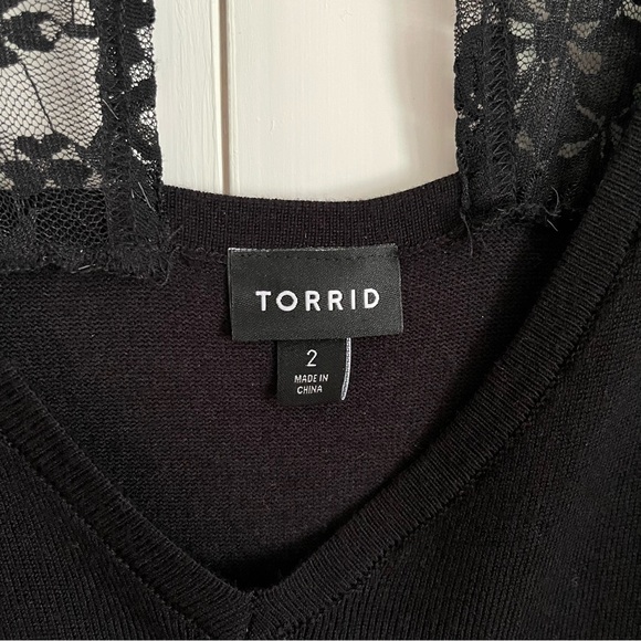 TORRID Black Lace Back Sweater - Picture 4 of 4